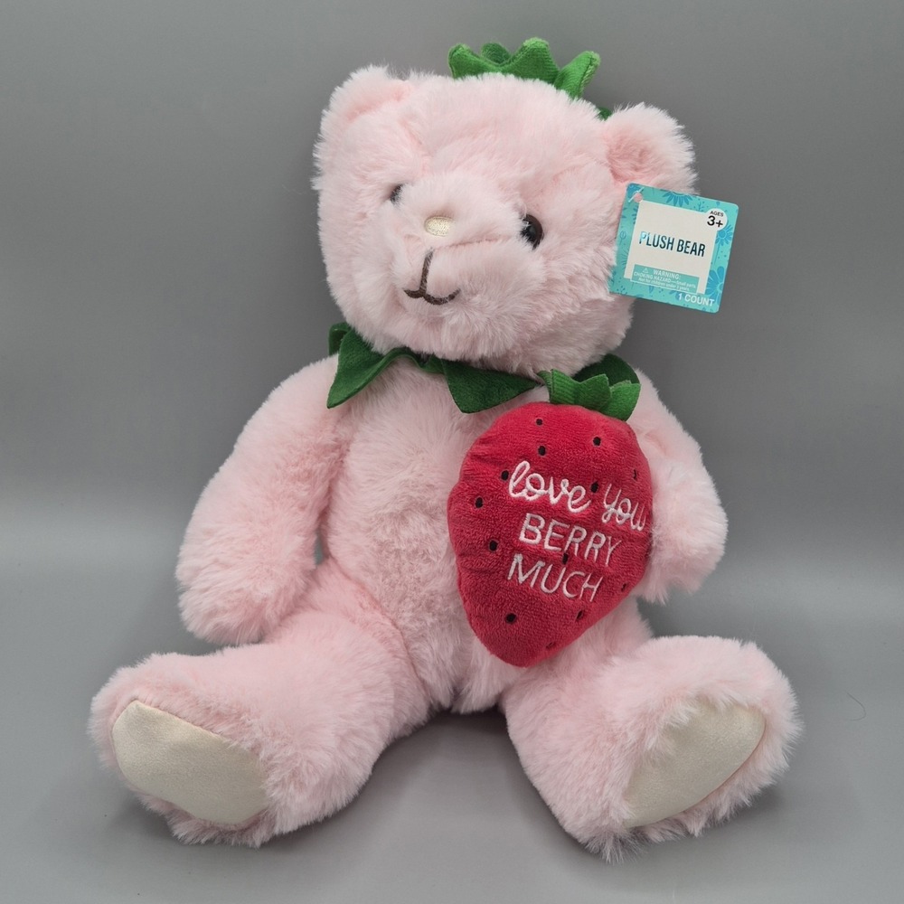 Walgreens Love You Berry Much Pink Bear Plush